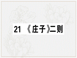 广东专版2019春八年级语文下册第六单元21庄子二则习题课件新人教版.ppt