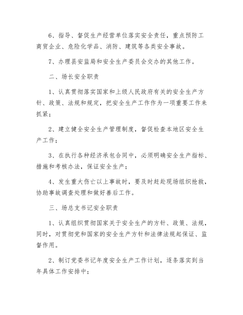 《安全生产整治管理职责》.docx_第2页