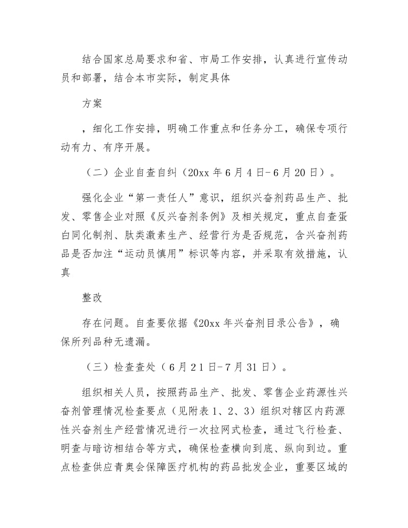 兴奋剂专项治理工作方案.docx_第3页