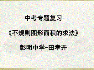 中考专题复习：《不规则图形面积的求法》.pdf