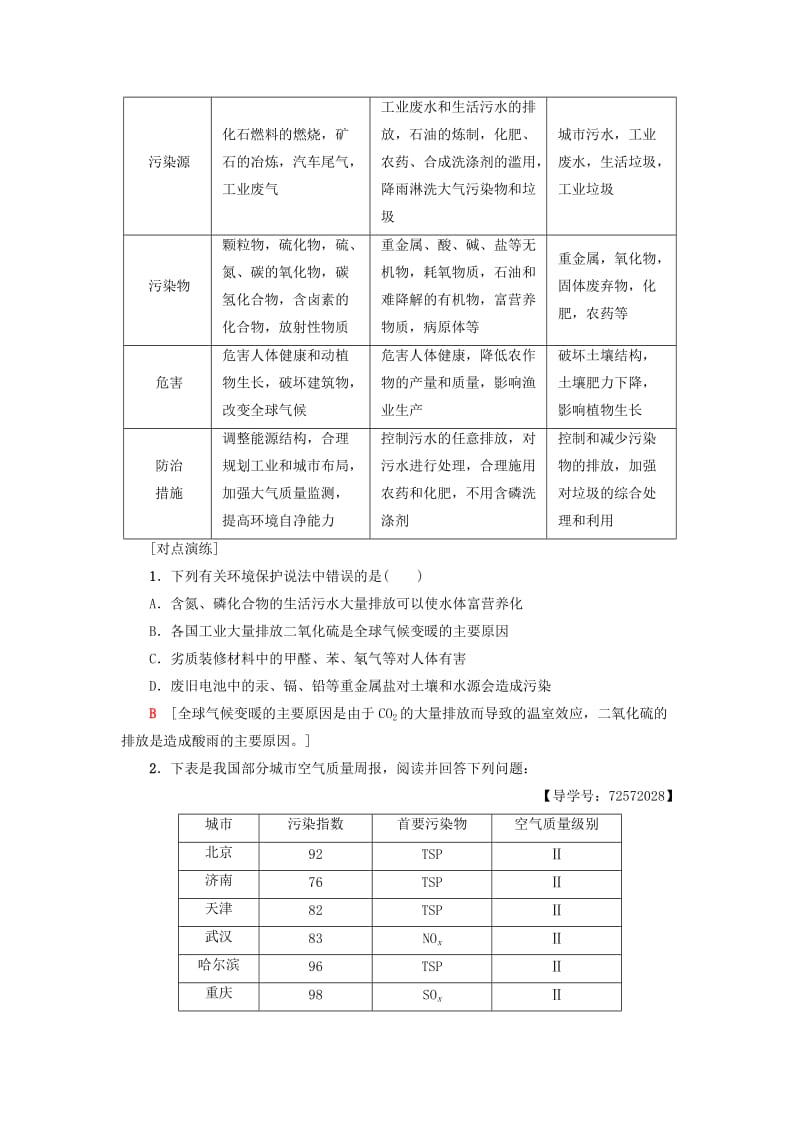 高中化学主题1呵护生存环境主题小结与测评学案鲁科版选修1.doc_第2页