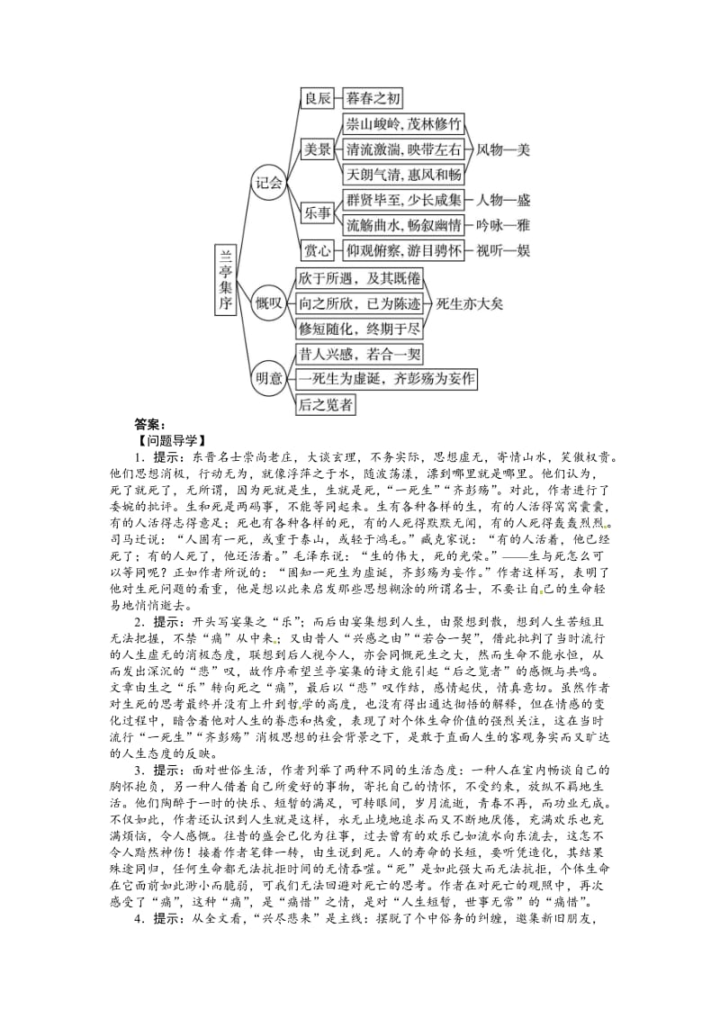 最新 苏教版高中语文必修5第四专题《兰亭集序》讲解与例题.doc_第2页