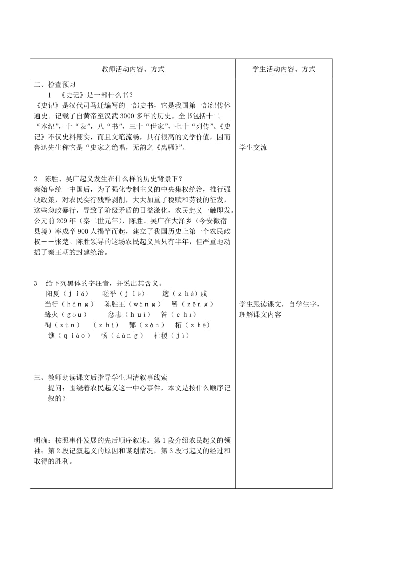 最新 苏教版语文九年级(上)表格式教案合集1.doc_第2页