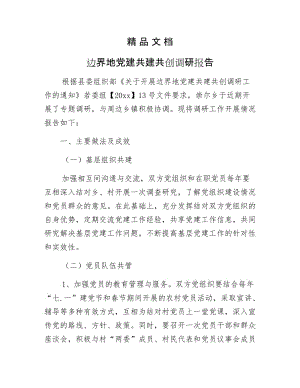 《边界地党建共建共创调研报告》.docx