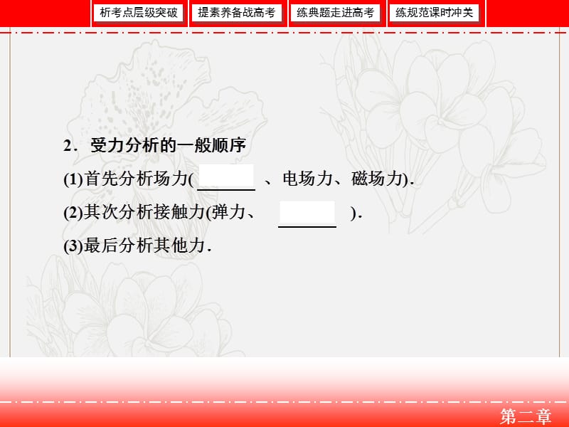 2019届高三人教版物理一轮复习课件：第二章 第3节 受力分析、共点力的平衡 .ppt_第2页