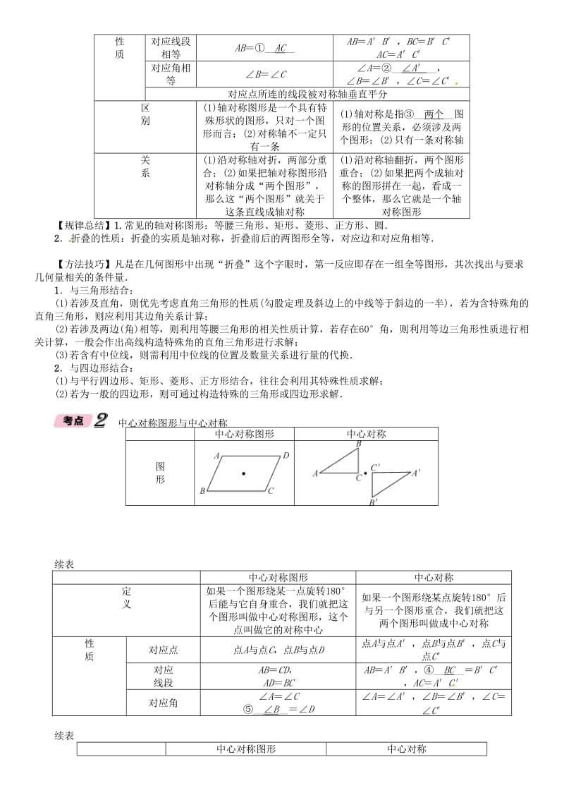 河北省中考数学总复习 第6章图形的变化第1节图形的对称与折叠精讲试题.doc_第3页