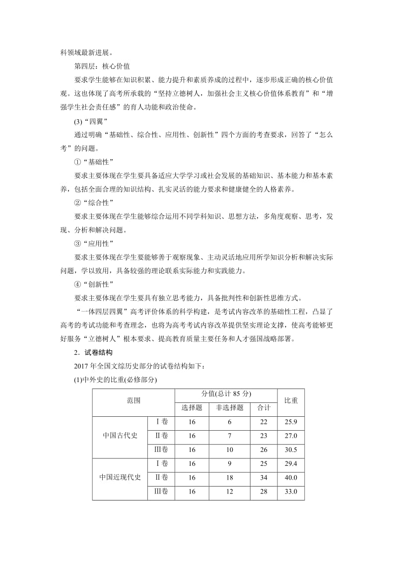 精修版大高考总复习历史（专题版）：聚焦一：全国卷命题研究 含解析.doc_第2页