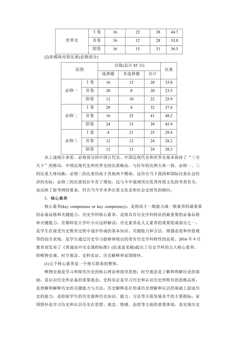 精修版大高考总复习历史（专题版）：聚焦一：全国卷命题研究 含解析.doc_第3页