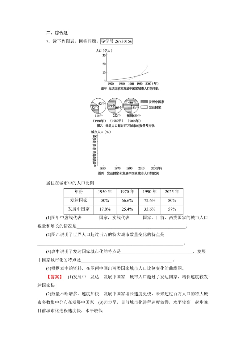 【最新】【成才之路】高一地理人教版必修2练习：第2章 第3节 城市化 Word版含解析.doc_第3页