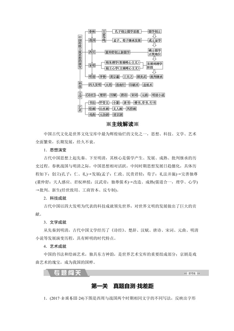 [最新]大高考总复习历史（专题版）：专题3 古代中国的思想、科技和传统文化 含解析.doc_第2页