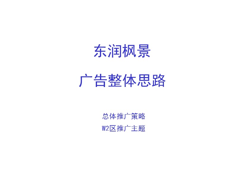 东润枫景广告广告整体思路.ppt_第1页