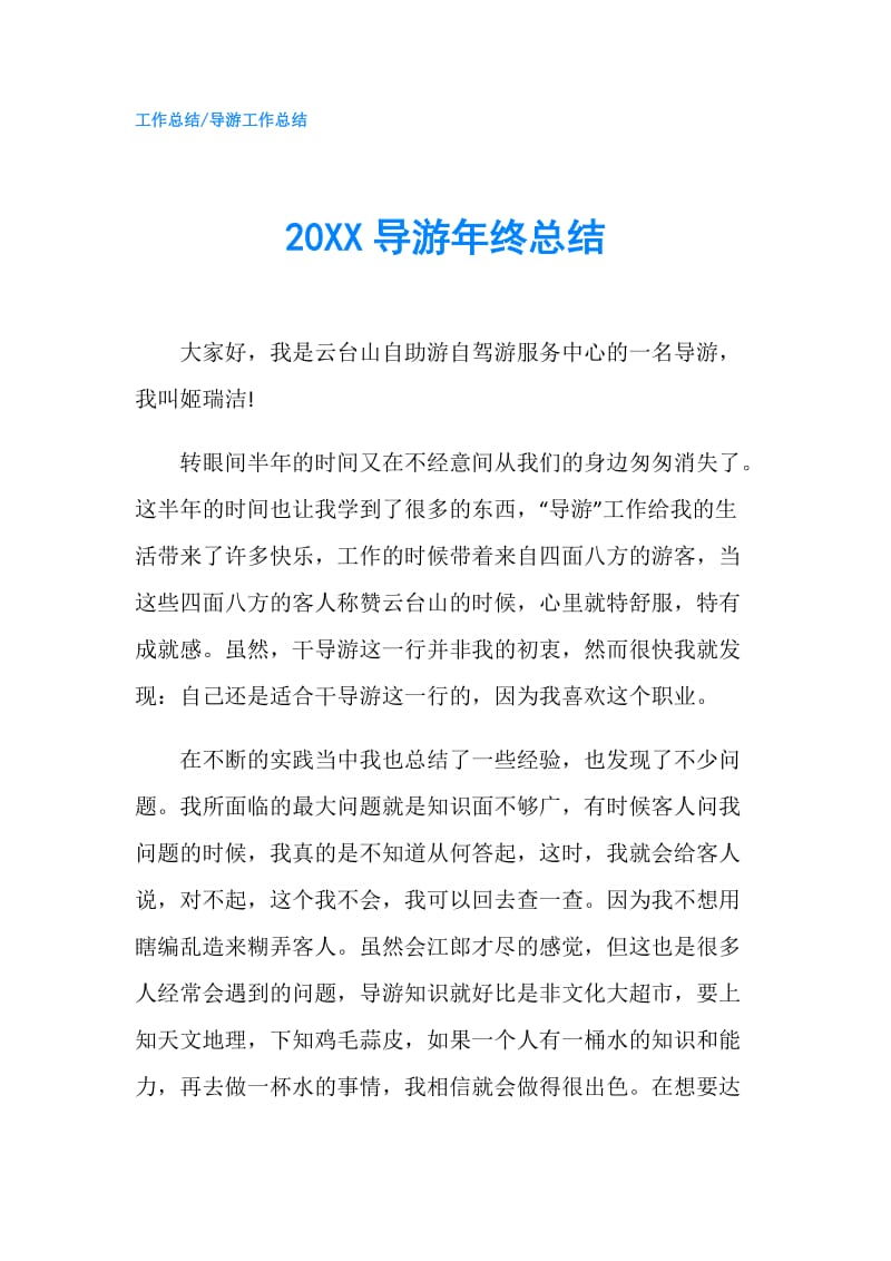 20XX导游年终总结.doc_第1页