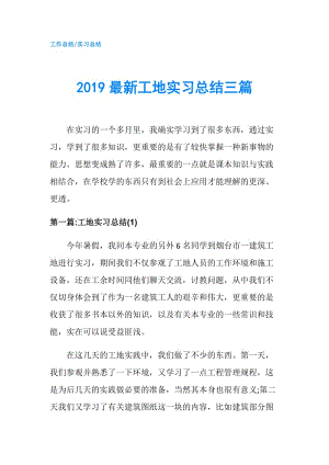 2019最新工地实习总结三篇.doc