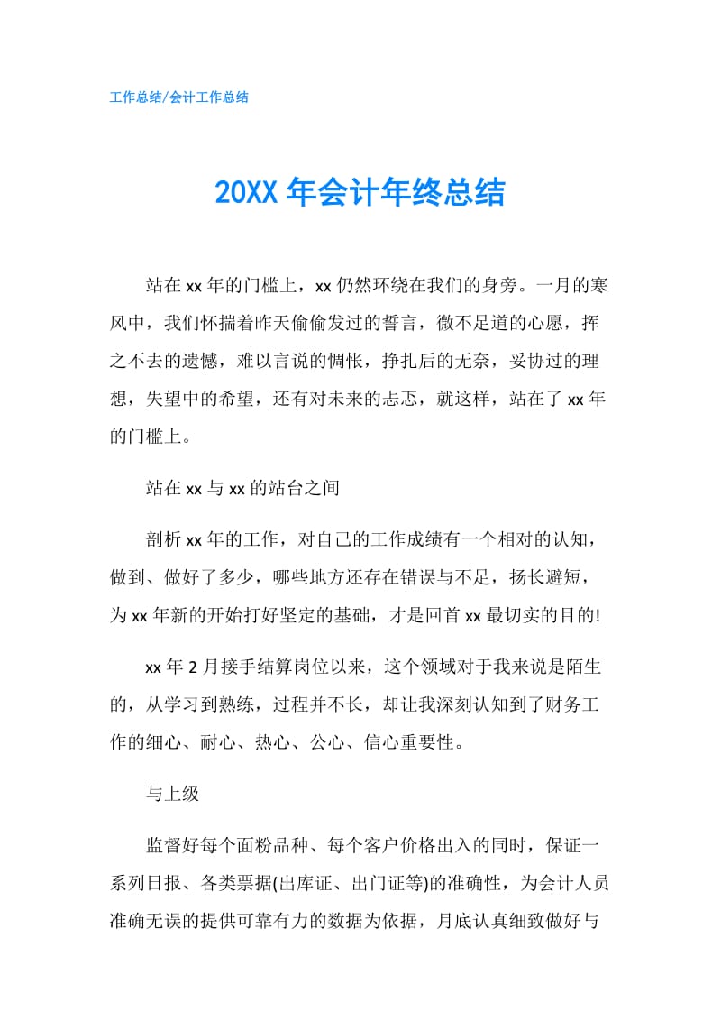 20XX年会计年终总结.doc_第1页