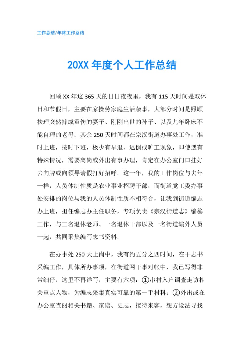 20XX年度个人工作总结.doc_第1页