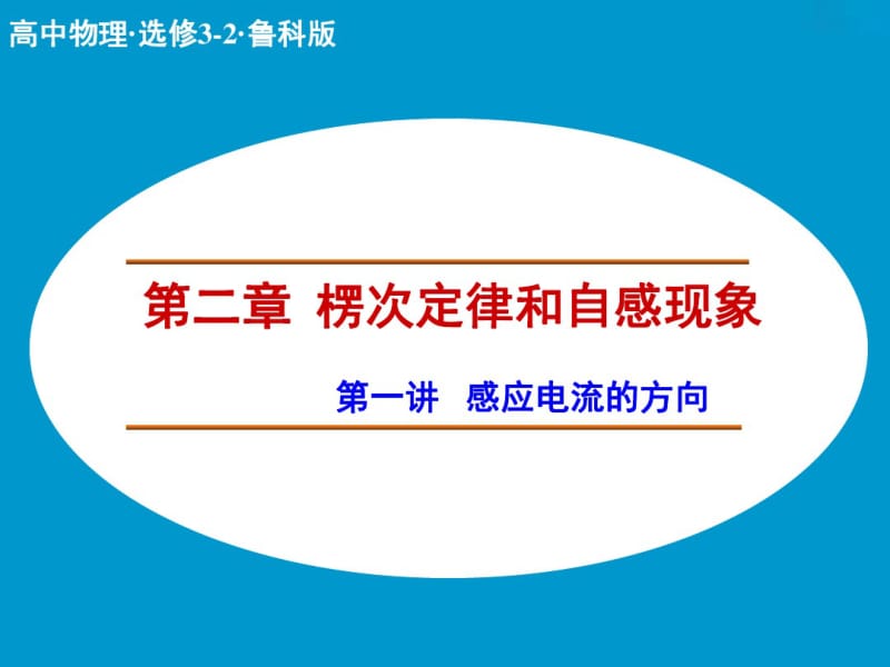 鲁科版高中物理选修3-2：2.1感应电流的方向1课件.pdf_第1页