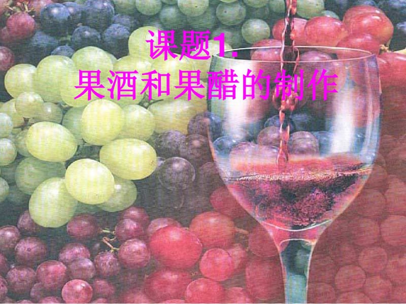 人教版高中生物选修一课件：1.1果酒和果醋的制作1.pdf_第1页
