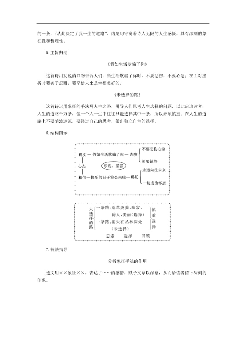 2019年春七年级语文下册第五单元生活哲理19外国诗二首同步练习题新人教.docx_第3页