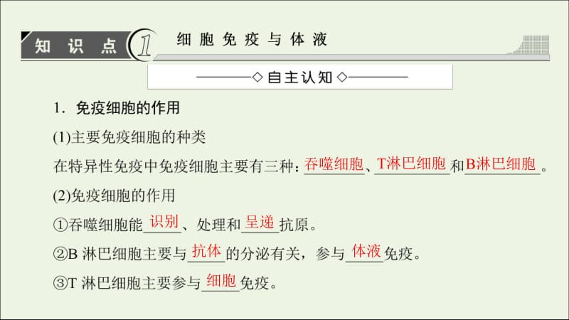 2019-2020学年高中生物第1单元第4章第23节细胞免疫与体液免疫免疫失调与人类降课件中图版必修3.pdf_第3页