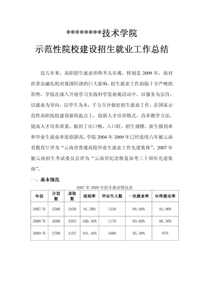 【精品】高职院校招生就业工作总结.pdf_第1页