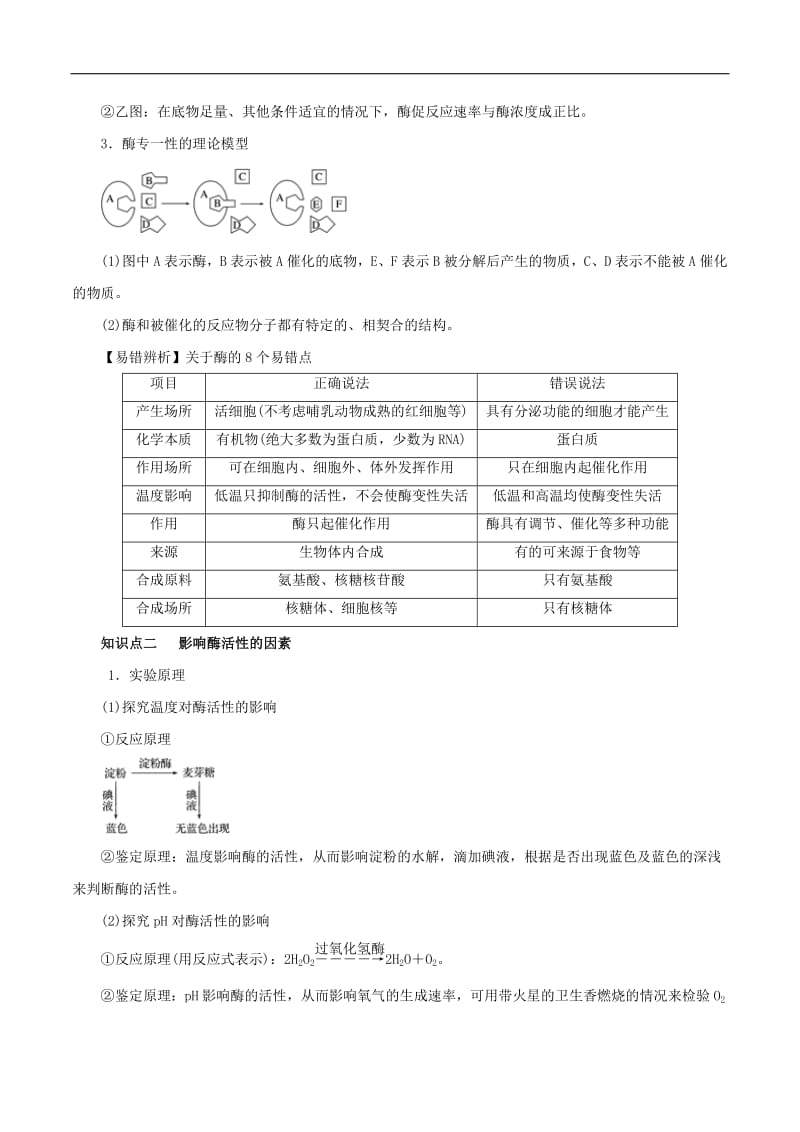 2020年高考生物一轮复习专题3.1降低化学反应活化能的酶精讲含解析.pdf_第3页