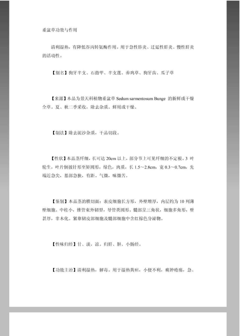 垂盆草功效与作用.pdf_第1页