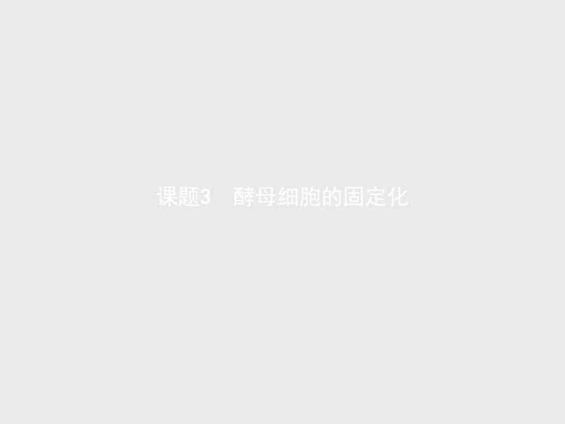 2019-2020学年高中生物人教版选修1配套课件：专题4　课题3　酵母细胞的固定化 .pdf_第1页