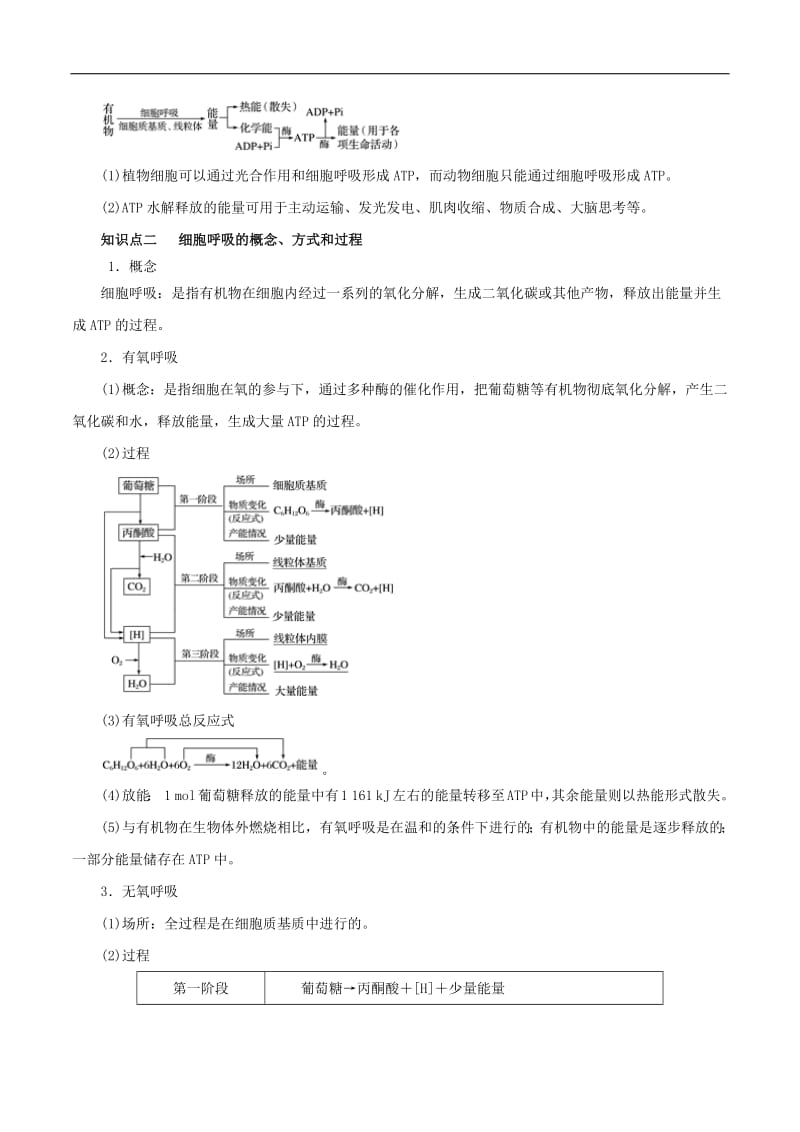 2020年高考生物一轮复习专题3.2ATP与细胞呼吸精讲含解析.pdf_第2页