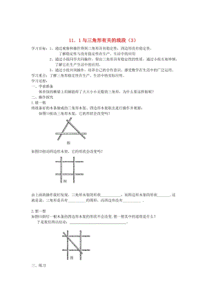 精校版八年级数学上册 11.1 与三角形有关的线段（第3课时）学案 人教版.doc