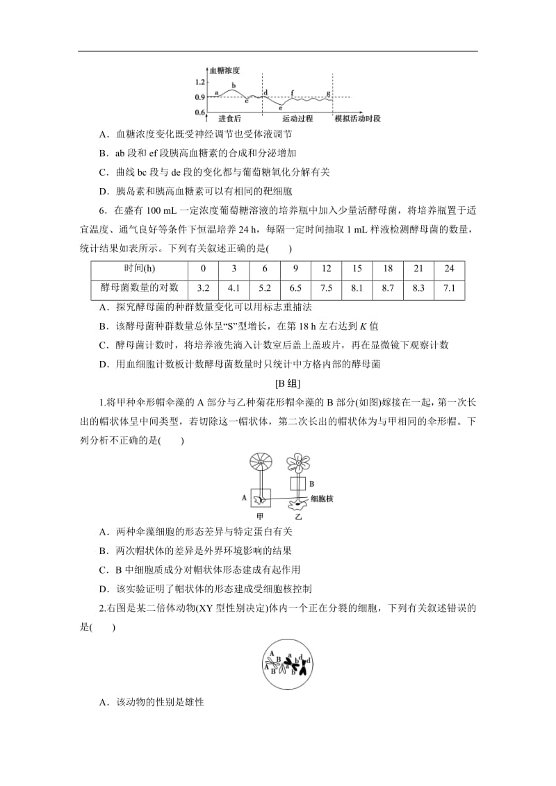 2020版新高考生物三轮复习京津鲁琼版练习：选择题规范练6 选择题规范练.pdf_第2页