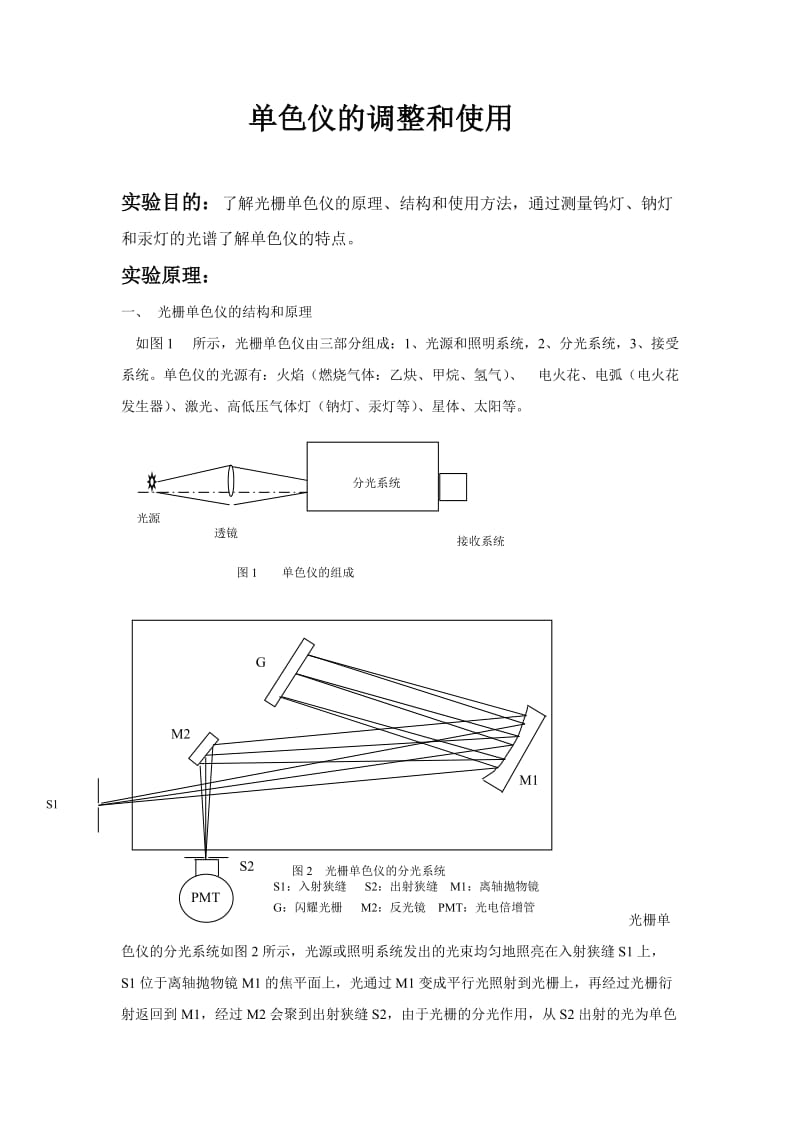 单色仪的调整和使用 .doc_第1页