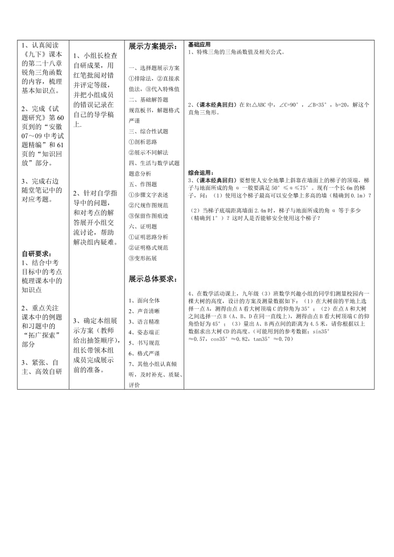 数学复习课导学稿(解直角三角形).doc_第2页