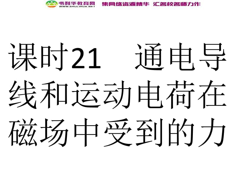 浙江2020届高考物理新人教版总复习课件：21 通电导线和运动电荷在磁场中受到的力 .pdf_第1页