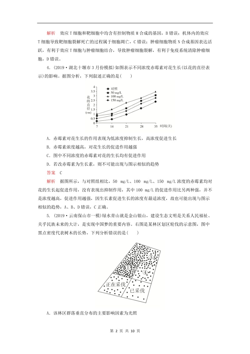 2020年高考生物刷题1+12019高考题+2019模拟题高考仿真模拟卷二含解析.doc_第2页