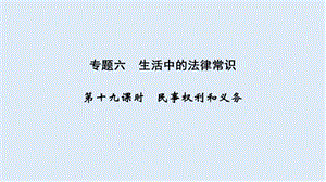 2020高考政治攻略大二轮浙江专用课件：第十九课时 民事权利和义务 .ppt