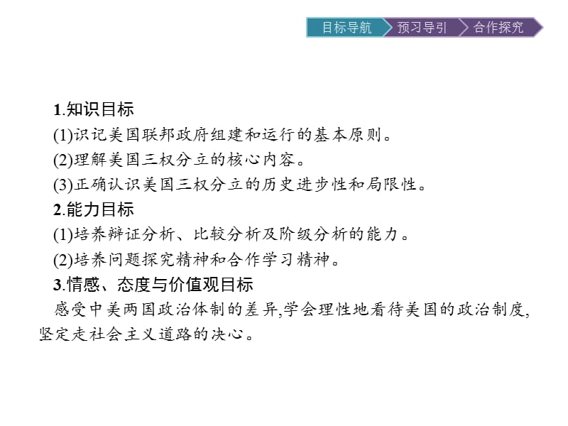 2020版政治人教版选修三课件：专题3 3　美国的三权分立 .pptx_第2页