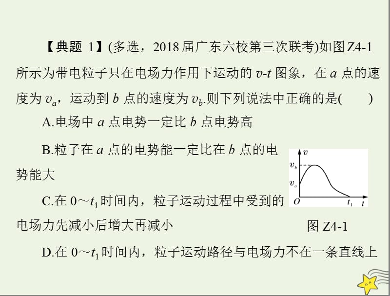 2020年高考物理一轮复习专题六小专题4电场中的图象专题课件.ppt_第3页