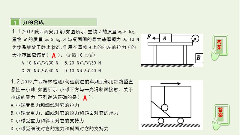 2020届高考物理总复习第二单元相互作用第3讲受力分析共点力的平衡课.pptx_第3页