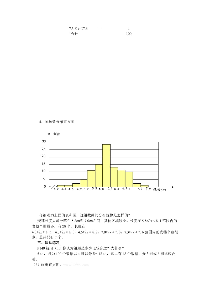 精修版人教版数学七年级下10.2直方图（二）教案.doc_第2页