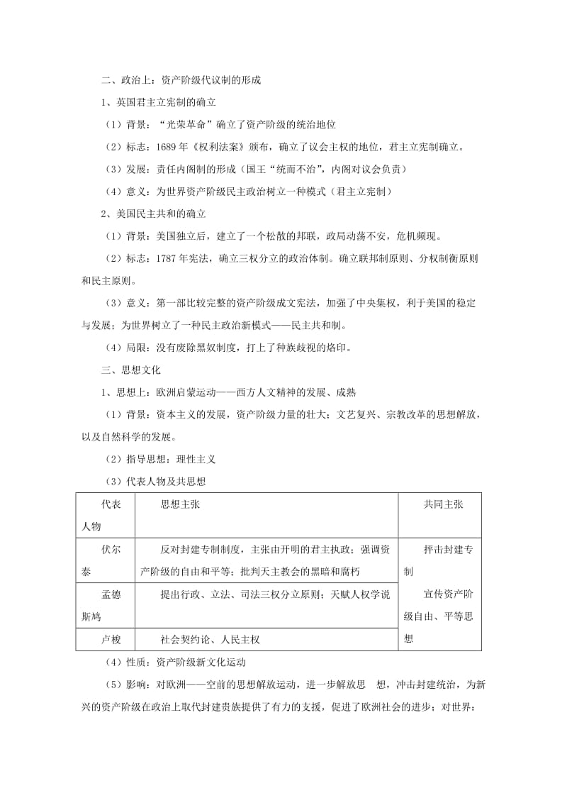 [最新]通用版 ：资本主义的确立 17至18世纪中期 .doc_第2页