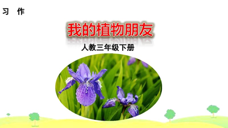 部编版三年级语文下册一单元习作《我的植物朋友》+二单元习作《看图画,写作文》课件.pdf_第1页