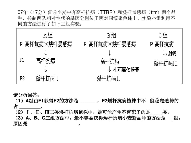 高考遗传题资料.pdf_第1页