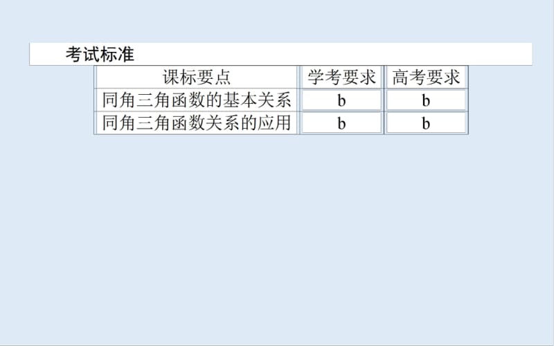 2019-2020学年高中数学人教A版必修4课件：1.2.2 同角三角函数的基本关系 .pdf_第2页