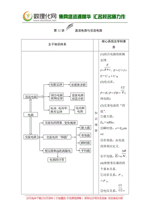 2019版高中物理二轮专题复习教师用书：专题四 第12讲 直流电路与交流电路 Word版含答案.docx
