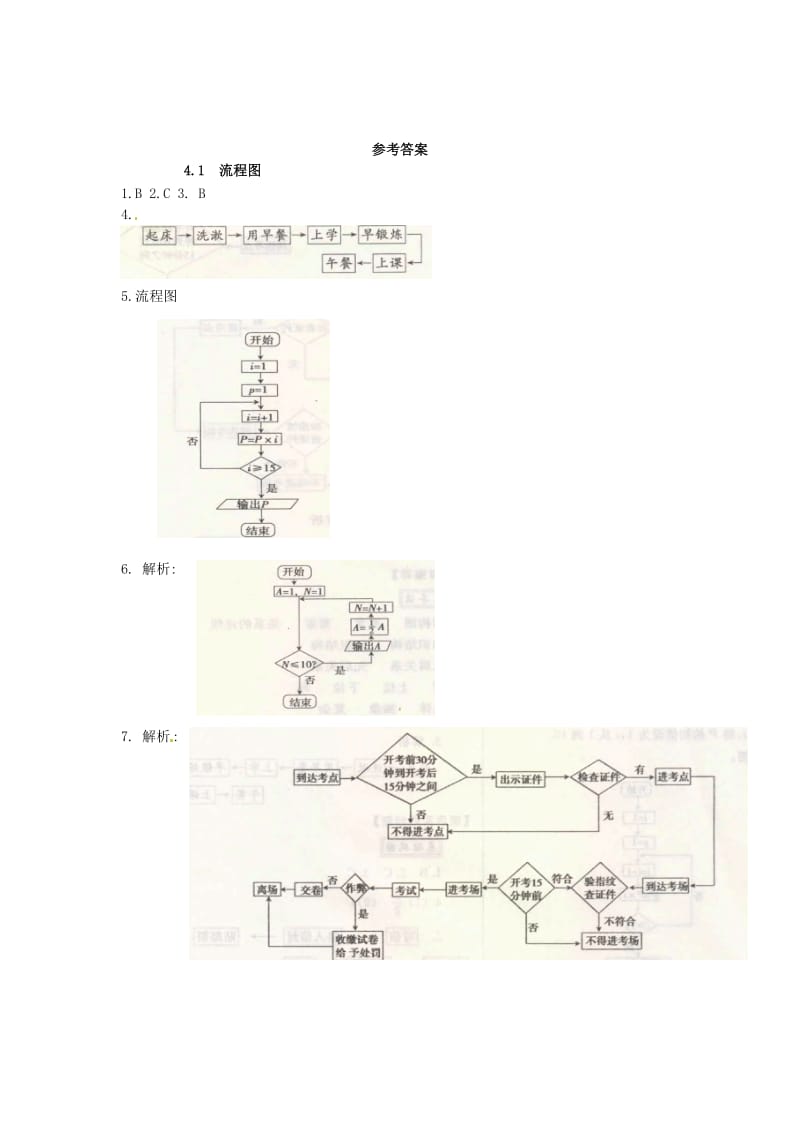 精校版人教A版数学选修1-2《4.1流程图》同步练习及答案.doc_第3页