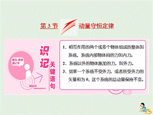 山东省专用2019-2020学年高中物理第十六章动量守恒定律第3节动量守恒定律课件新人教版选修3.ppt