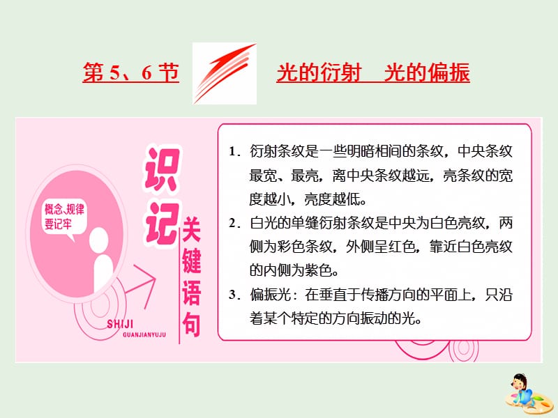 山东省专用2019-2020学年高中物理第十三章光第56节光的衍射光的偏振课件新人教版选修3.ppt_第1页