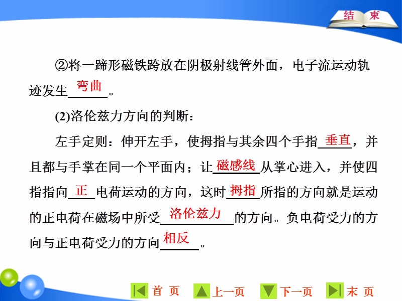 2019-2020学年物理同步人教版选修3-1课件：第三章 第5节 运动电荷在磁场中受到的力 .ppt_第3页