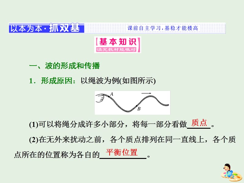 山东省专用2019-2020学年高中物理第十二章机械波第1节波的形成和传播课件新人教版选修3.ppt_第3页