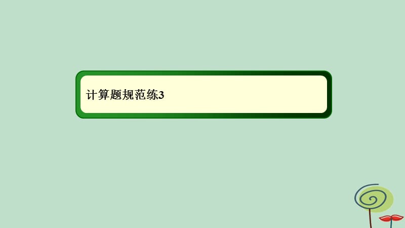 2019-2020高考物理二轮复习计算题规范练课件(003).ppt_第1页